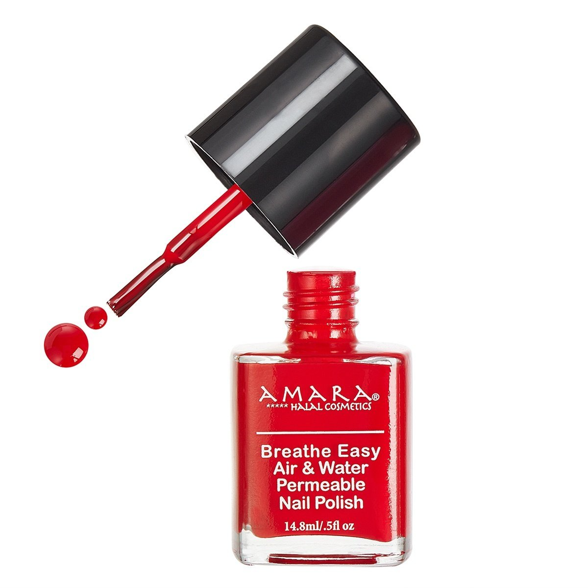 Amara Halal Cosmetics Breathe Easy Nail Polish Cherry Red