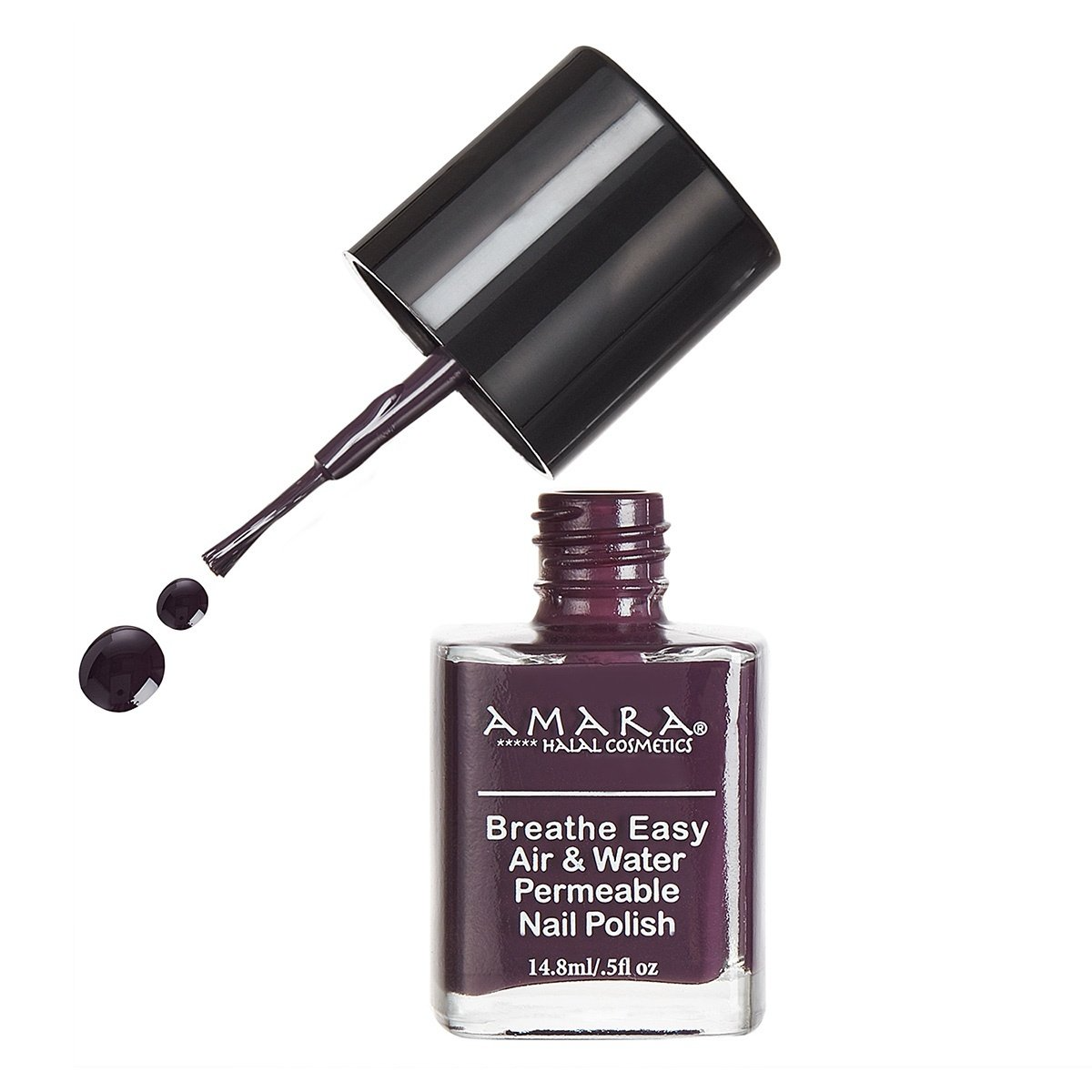 Amara Halal Cosmetics Breathe Easy Nail Polish Grape Knight