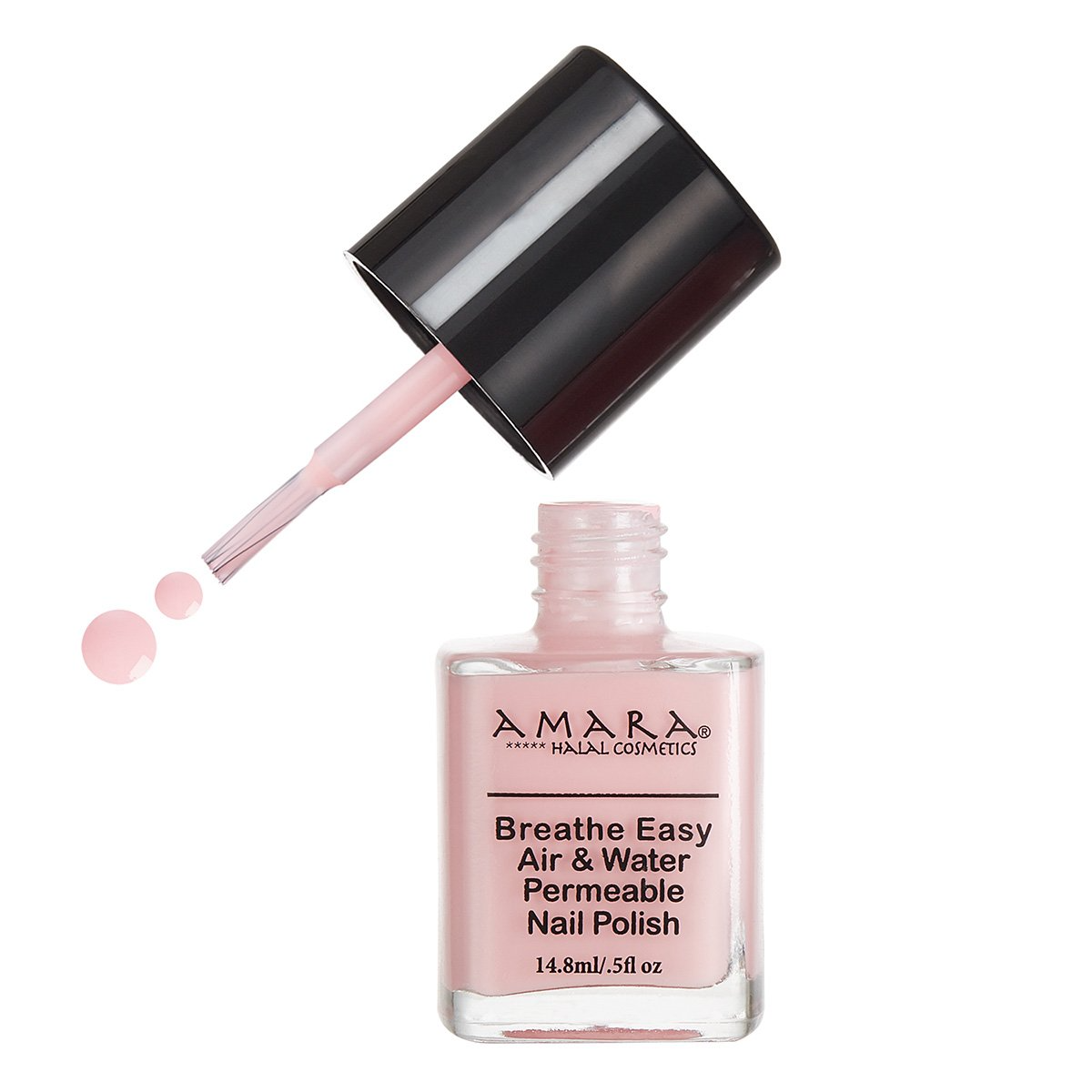 Amara Halal Cosmetics Breathe Easy Nail Polish Pink Daisy